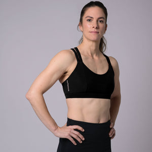 Front Climbing Sports Bra Racerback Black